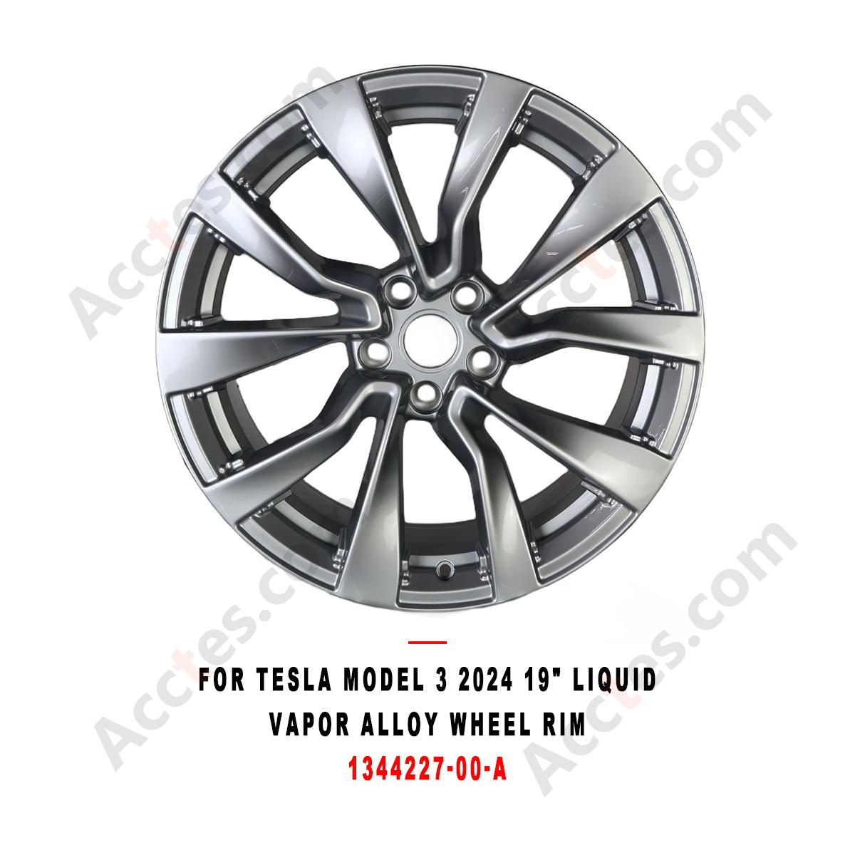 For Tesla Model 3 2024 19" Liquid Vapor Alloy Wheel Rim 19x8.5  1344227-00-A