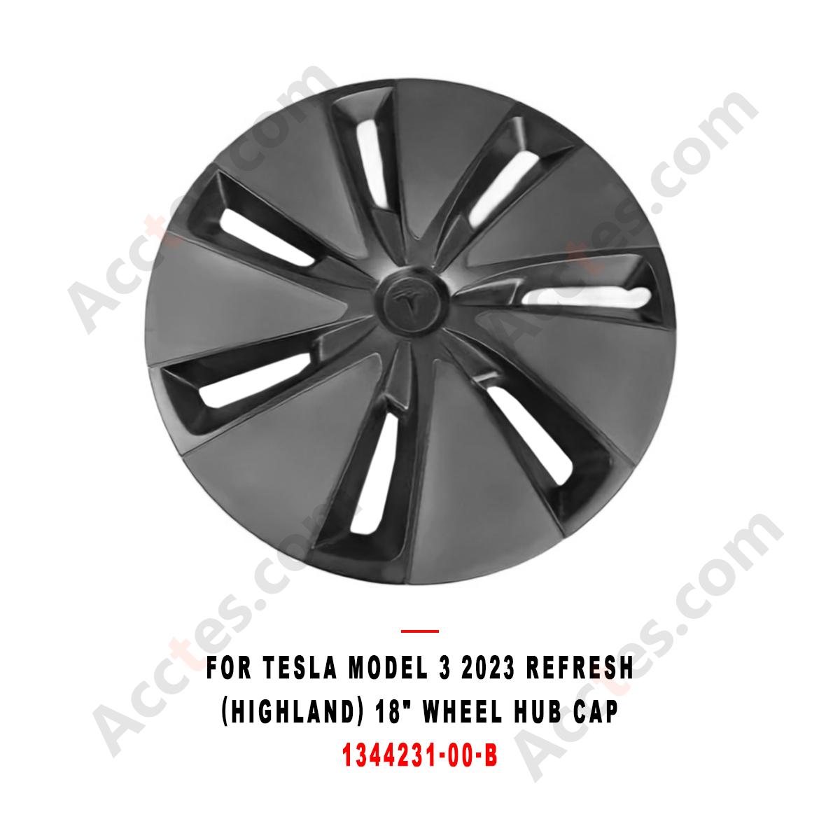 For Tesla Model 3 2023 Refresh Highland 18" Wheel Hub Cap  1344231-00-B