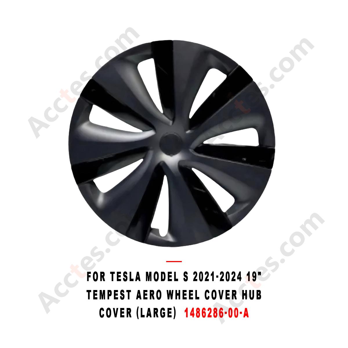 For Tesla Model S 2021-2024 19" Tempest Aero Wheel Cover Hub Cover Large  1486286-00-A