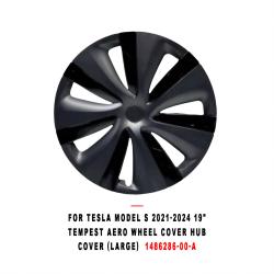 For Tesla Model S 2021-2024 19" Tempest Aero Wheel Cover Hub Cover Large  1486286-00-A