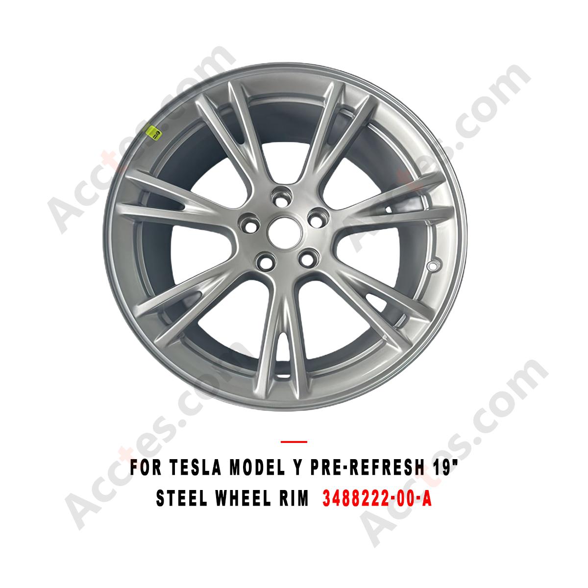 For Tesla Model Y Pre-Refresh 19 Inch Steel Wheel Rim,  Part 3488222-00-A