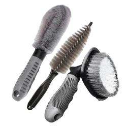 3Pcs Car Wheel Tire Rim Cleaning Brush Set For Auto Detailing Washing Tool Kit