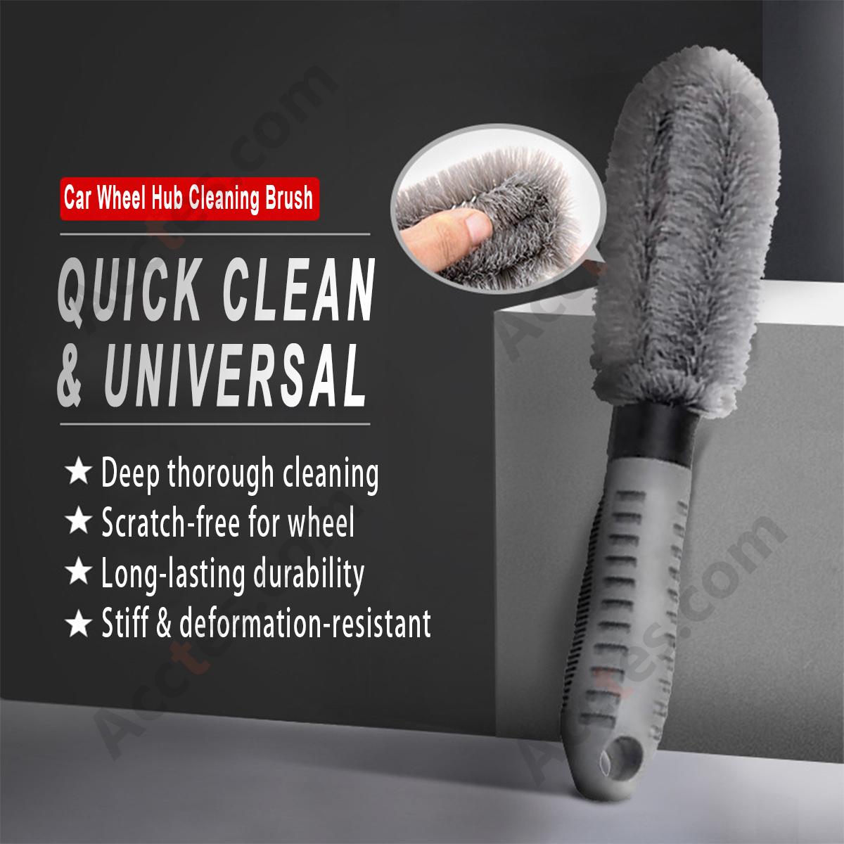 3Pcs Car Wheel Tire Rim Cleaning Brush Set For Auto Detailing Washing Tool Kit