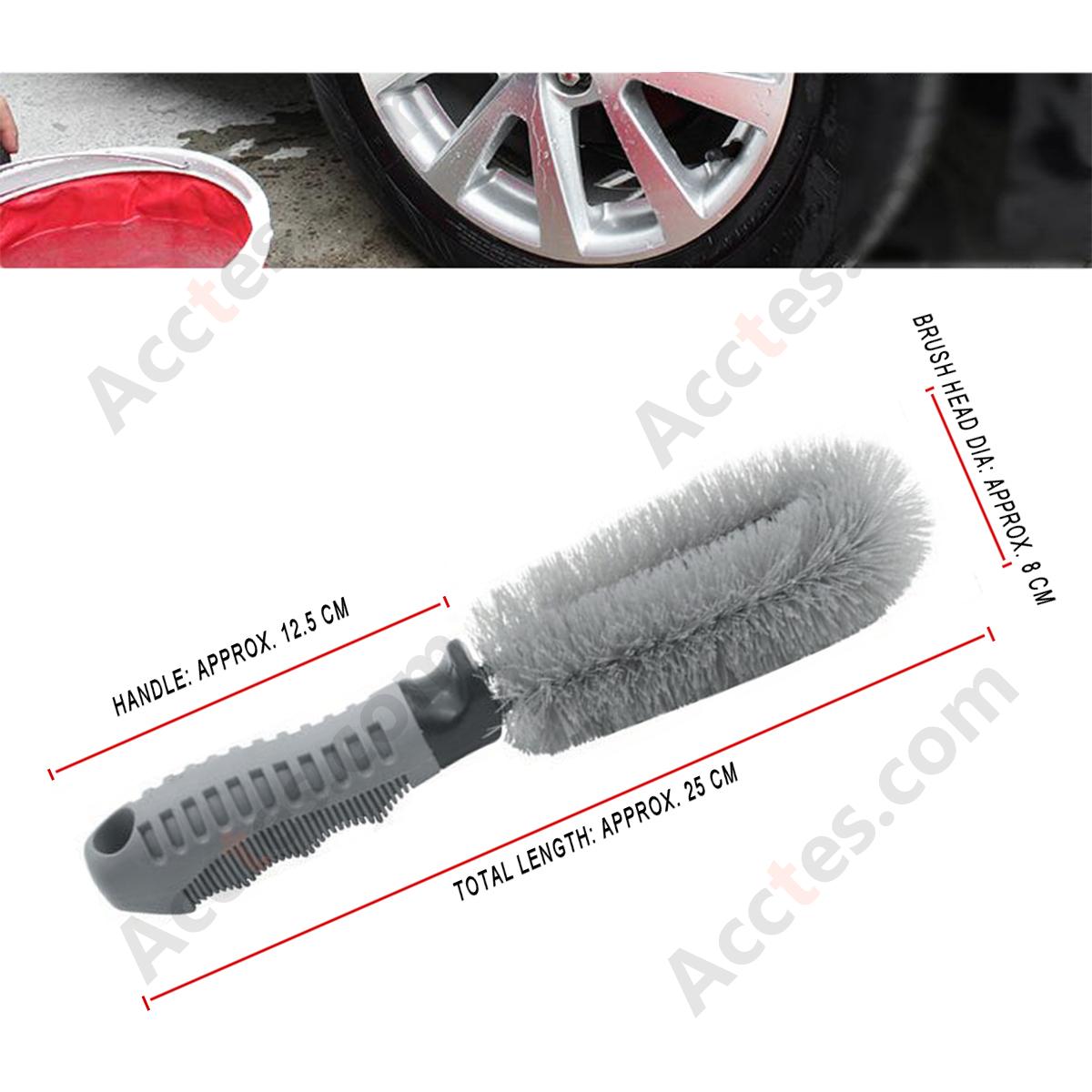 3Pcs Car Wheel Tire Rim Cleaning Brush Set For Auto Detailing Washing Tool Kit