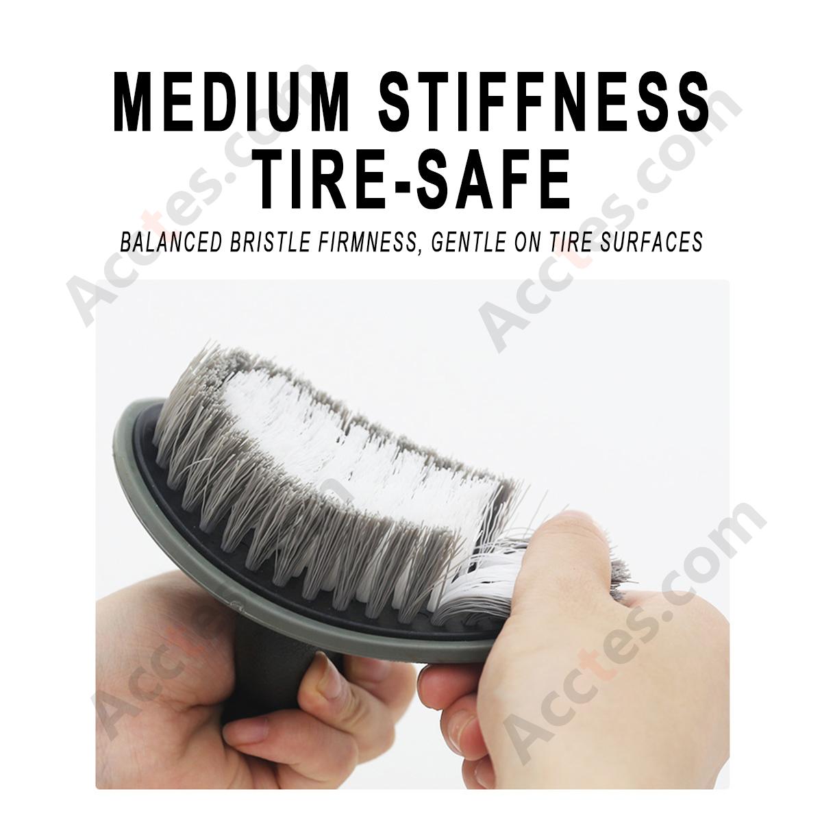3Pcs Car Wheel Tire Rim Cleaning Brush Set For Auto Detailing Washing Tool Kit