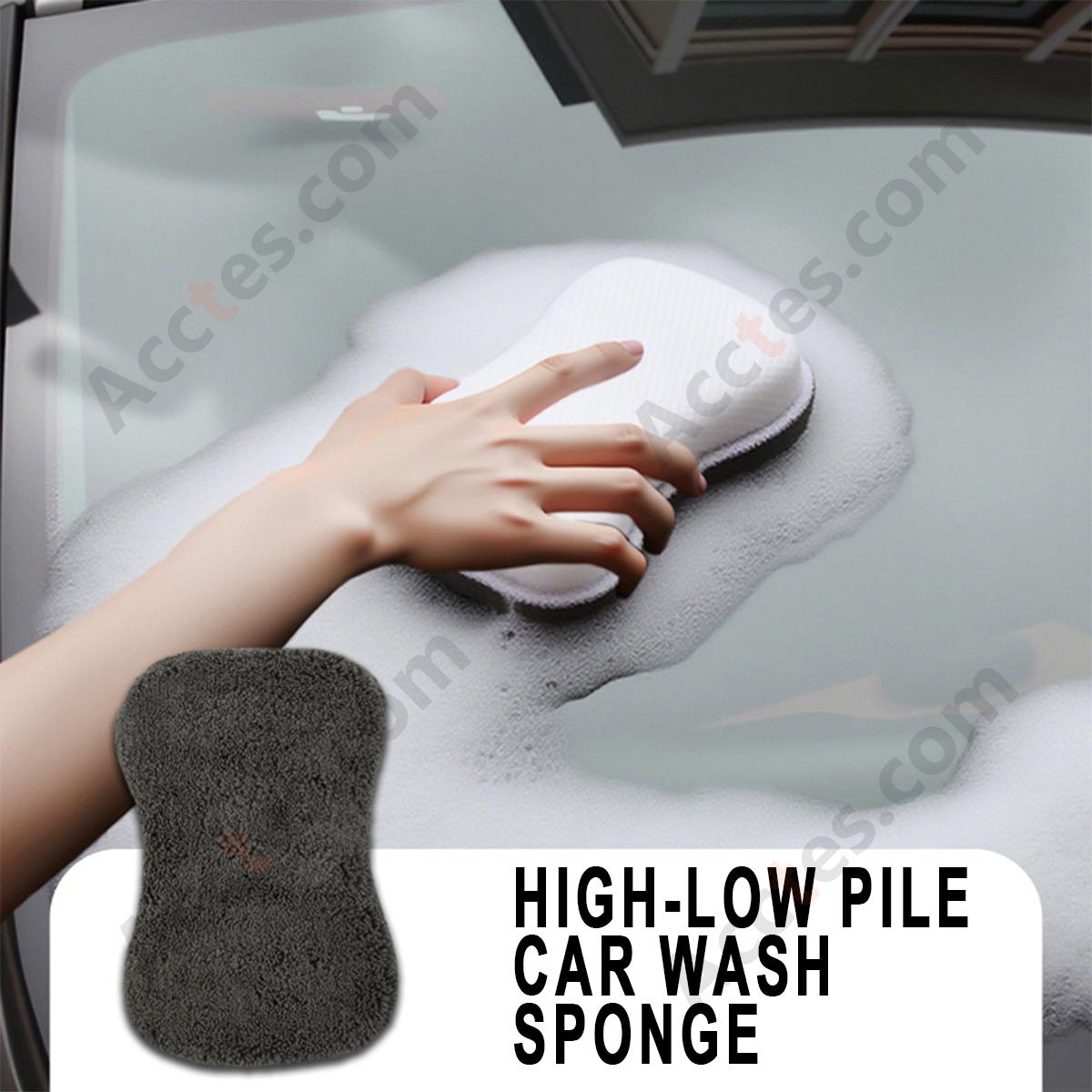 9Pcs Gray Car Washing Tool Kit With Brush Sponge Towel Glove With Oxford Storage Bag