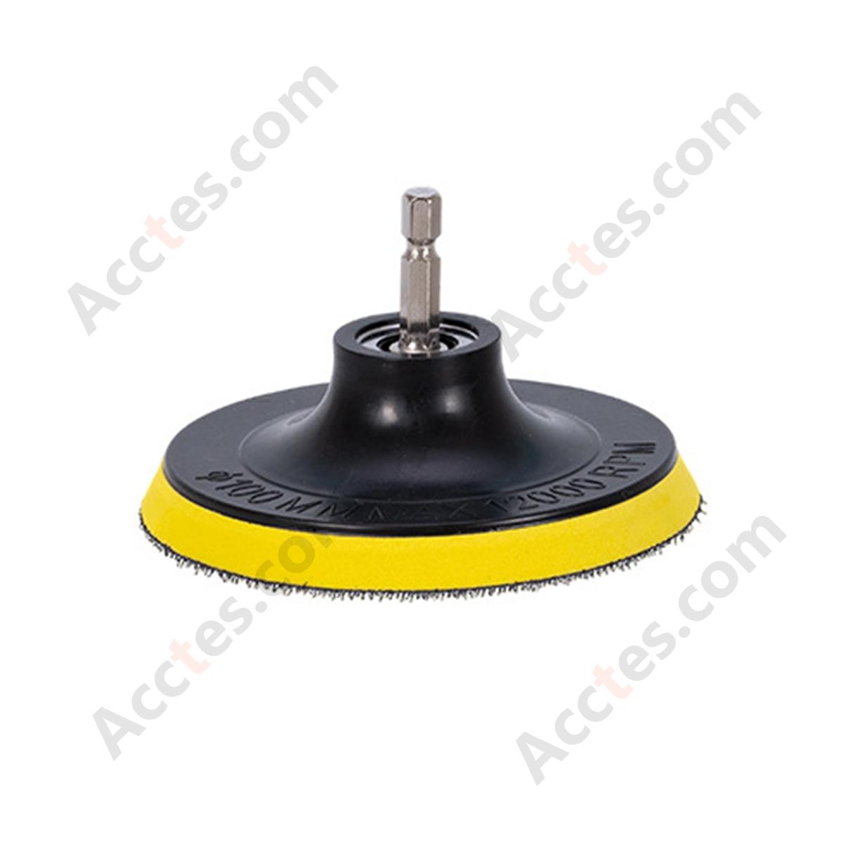 Yellow Adapter Pad For Power Drill Car Cleaning Brush Attachment Accessory