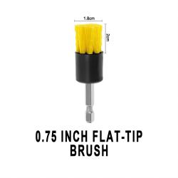 0.75 Inch Flat Cleaning Brush Attachment For Power Drill Car Detailing Work