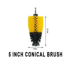 5 Inch Tapered Cleaning Brush Attachment For Power Drill Car Detailing Corner Gap Cleaning