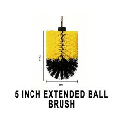 5 Inch Extended Ball‑Head Cleaning Brush Attachment For Power Drill Auto Detailing