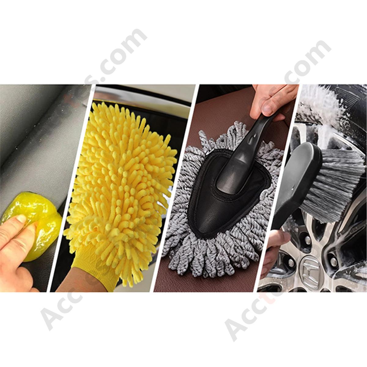 30Pcs Yellow Power Drill Brush Attachment Ultimate Full Kit For Professional Car Detailing