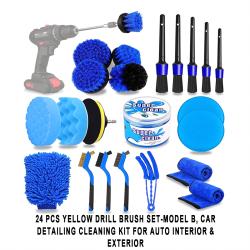 24Pcs Type B Drill‑Mounted Cleaning Brush Complete Kit For Auto Detailing Work