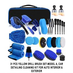31Pcs Type A Drill‑Mounted Cleaning Brush Full Kit Heavy‑Duty For Auto Detailing