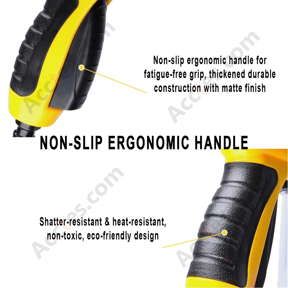 Yellow 8‑in‑1 Foam High Pressure Car Wash Gun Multi‑Function Nozzle Home & Vehicle Cleaning Tool