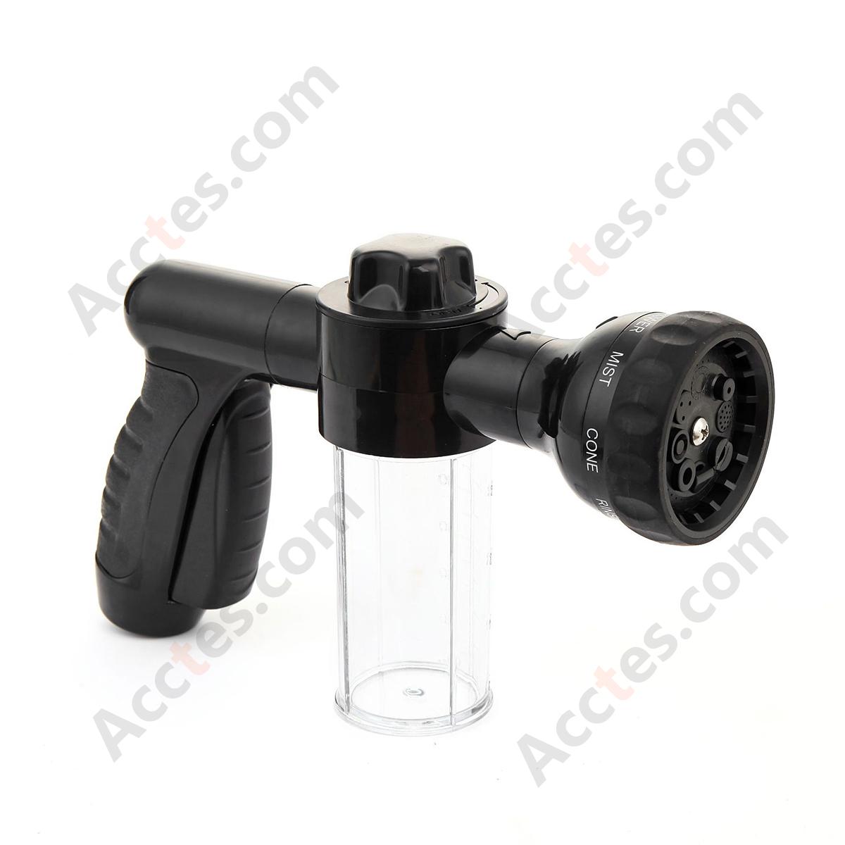 Black 8‑in‑1 Foam High Pressure Car Wash Gun Multi‑Function Household Vehicle Washing Accessory