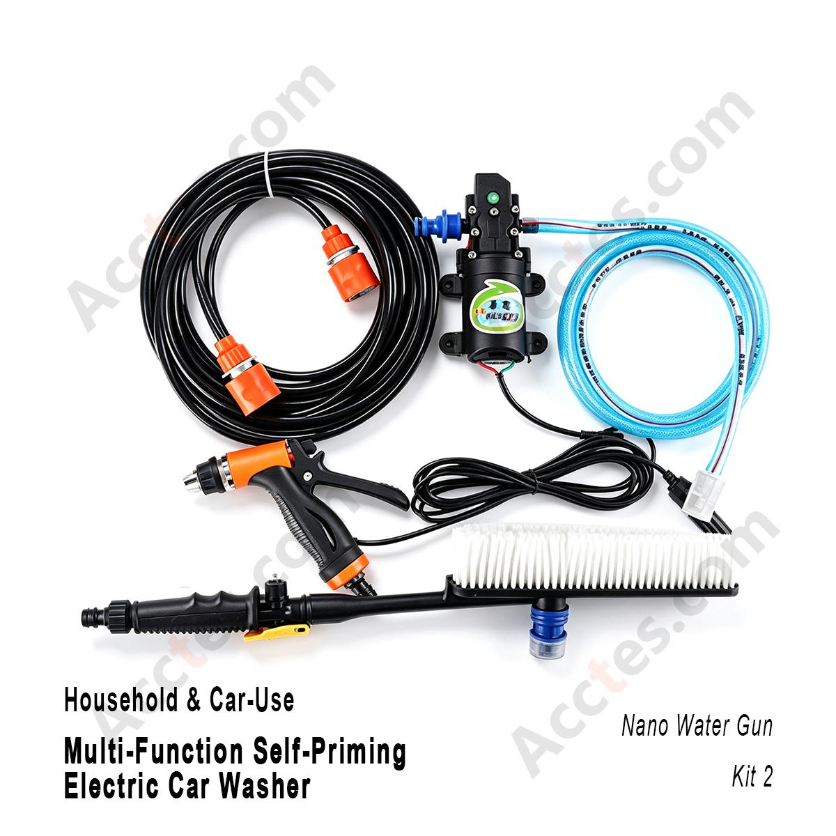 Household Car‑Mounted Self‑Priming Electric Car Washer Multi‑Function Nano Spray Gun Kit 2 Vehicle Cleaning Equipment
