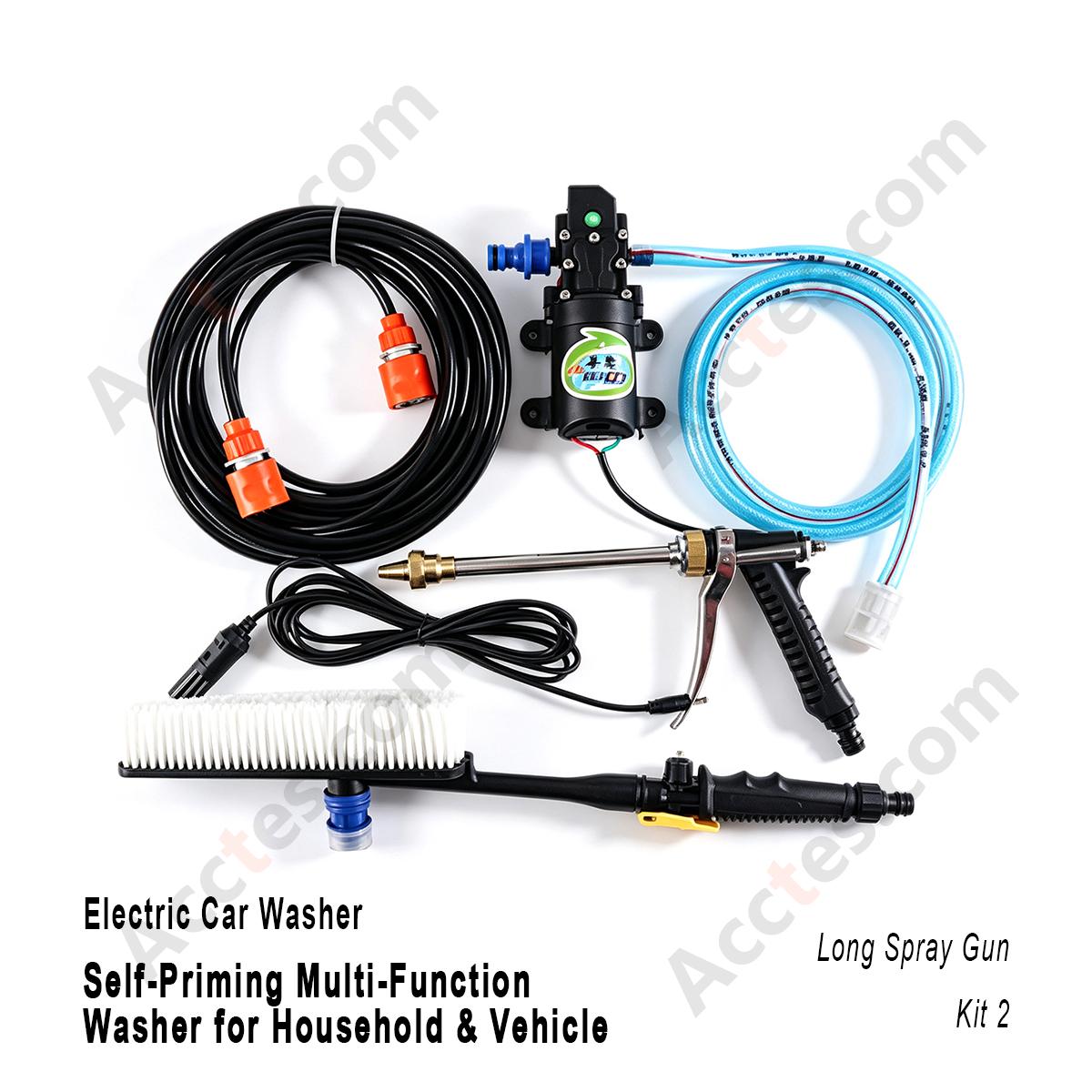Household Car‑Mounted Self‑Priming Electric Car Washer Multi‑Function Long Spray Gun Kit 2 Car Washing Machine