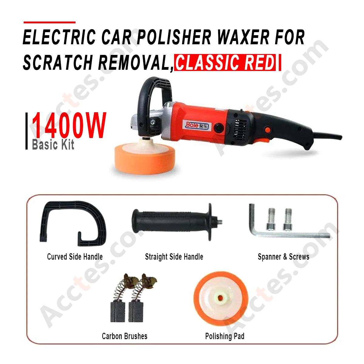 1400W Electric Car Polisher Waxer Classic Red Basic Kit For Car Scratch Repair Auto Detailing Tool