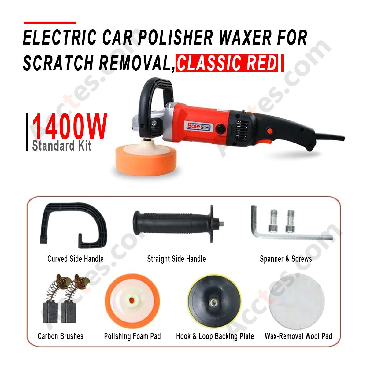 1400W Electric Car Polisher Waxer Classic Red Standard Kit For Auto Scratch Repair Car Detailing Machine