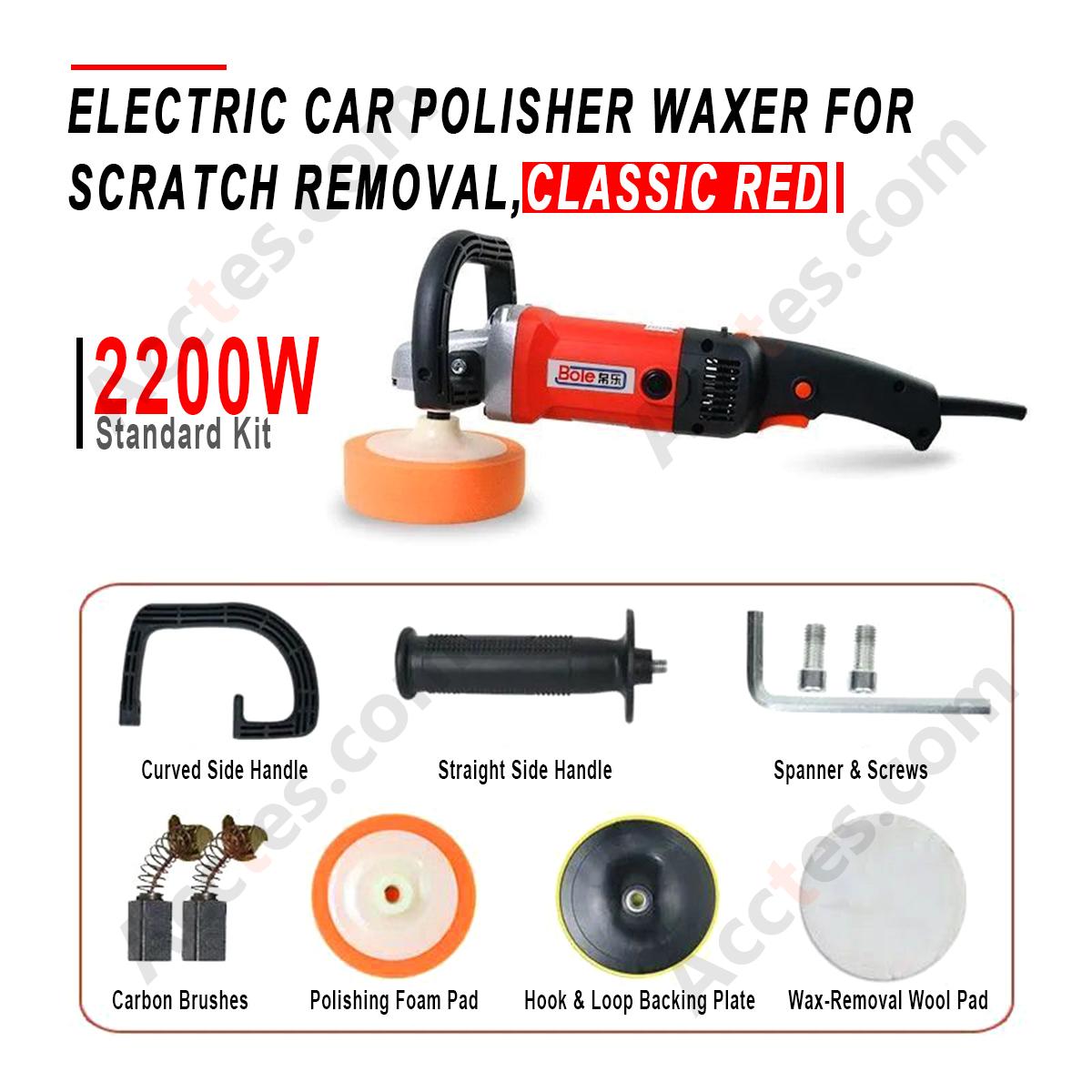 2200W High Power Electric Car Polisher Waxer Classic Red Standard Kit Auto Scratch Repair Polishing Machine