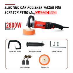 2800W High Power Electric Car Polisher Waxer Classic Red Basic Kit Auto Scratch Repair Polishing Machine