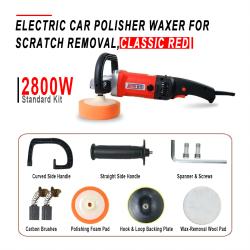 2800W High Power Electric Car Polisher Waxer Classic Red Standard Kit Auto Scratch Repair Polishing Machine