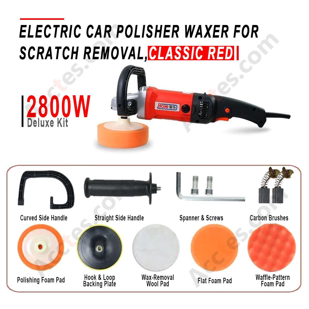 2800W High Power Electric Car Polisher Waxer Classic Red Deluxe Kit Auto Scratch Repair Polishing Machine