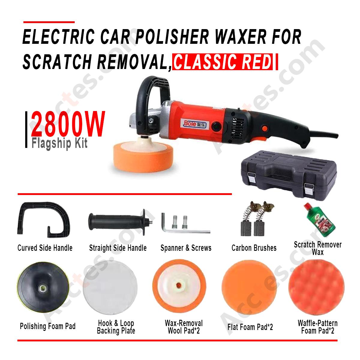 2800W High Power Electric Car Polisher Waxer Classic Red Flagship Kit Auto Scratch Repair Polishing Machine