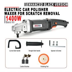 1400W Enhanced Black Electric Car Polisher Waxer Basic Kit Auto Scratch Repair Polishing Machine