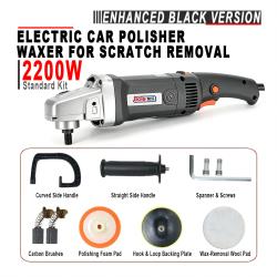 2200W Enhanced Black Electric Car Polisher Waxer Standard Kit Auto Scratch Repair Polishing Machine