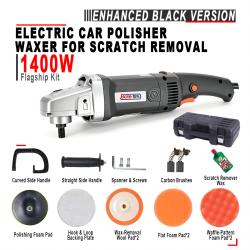 1400W Enhanced Black Electric Car Polisher Waxer Flagship Kit Auto Scratch Repair Polishing Machine