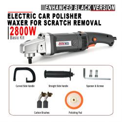 2800W Enhanced Black Electric Car Polisher Waxer Basic Kit Auto Scratch Repair Polishing Machine