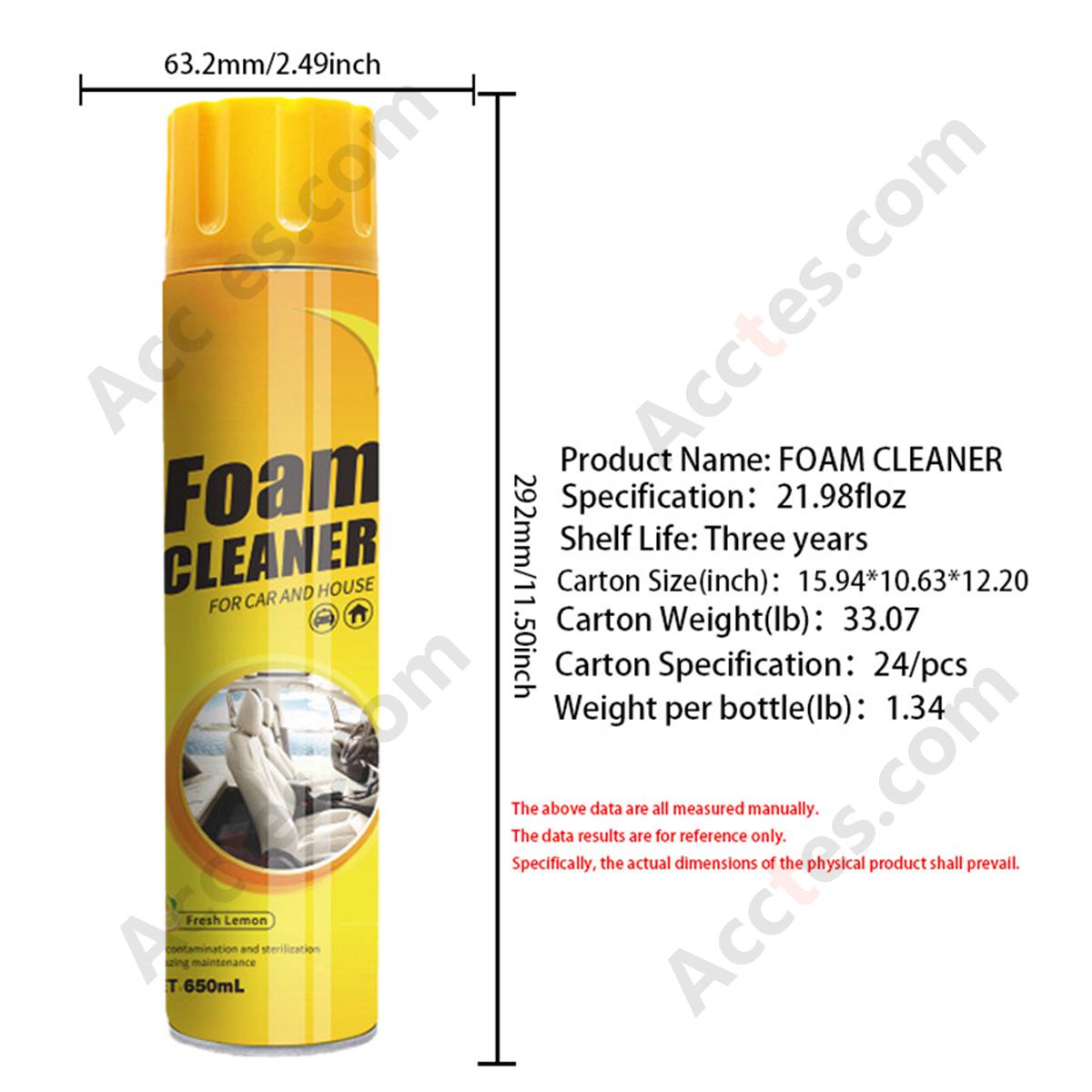 Multifunctional Foam Cleaner 650ML No‑Rinse Car Home Use Leather Seat Interior