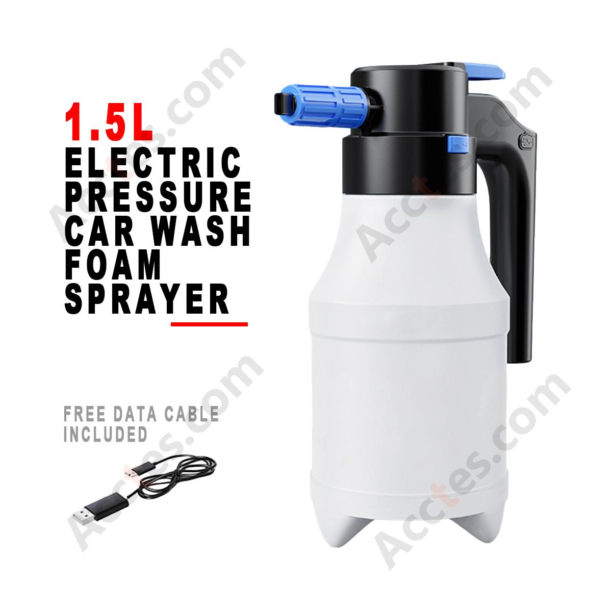 1.5L Electric Pressure Car Wash Foam Sprayer Portable Foam Gun for Vehicle Car Washing