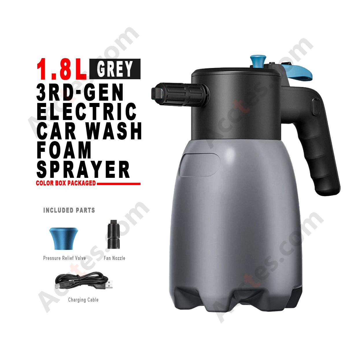 1.8L 3rd Generation Electric Car Wash Foam Sprayer Grey Color Box Packing Portable Auto Foam Washer