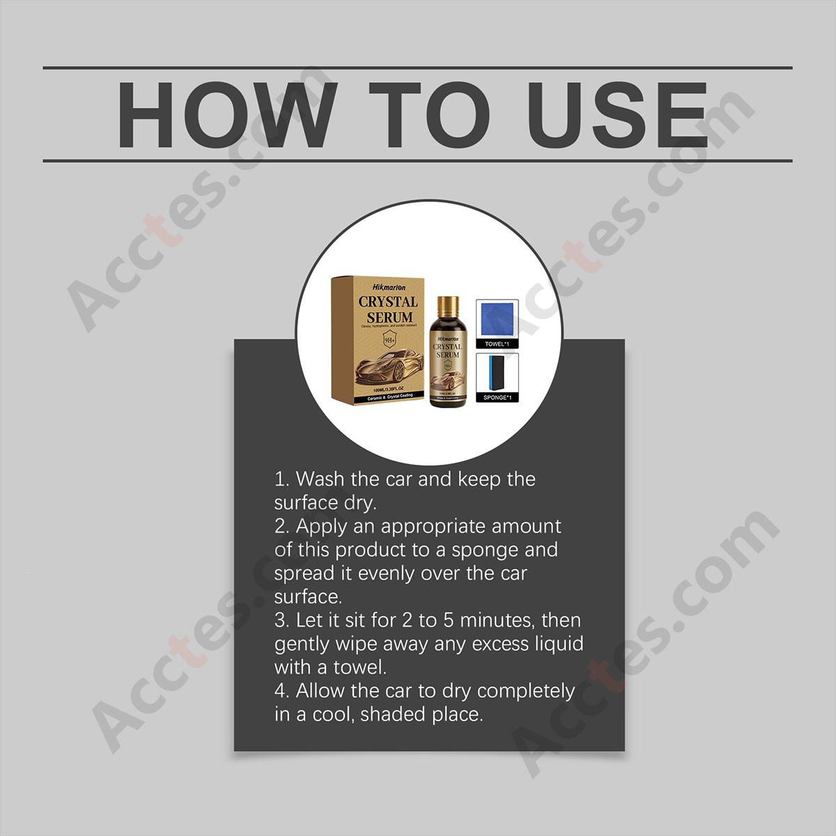 Car Ceramic Coating Kit 100ml Paint Sealant Agent with Towel Sponge Vehicle Paint Care Protection Set