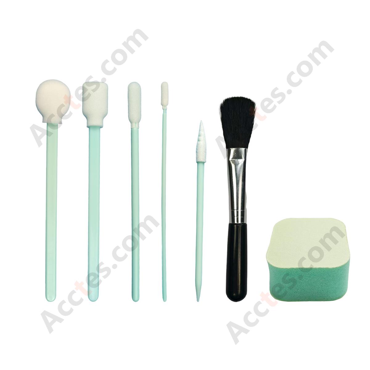 Car Interior Detail Cleaning Kit 10Pcs Dust‑Free Cotton Swabs with 2 Cleaning Sponges for Gap Dust Removal