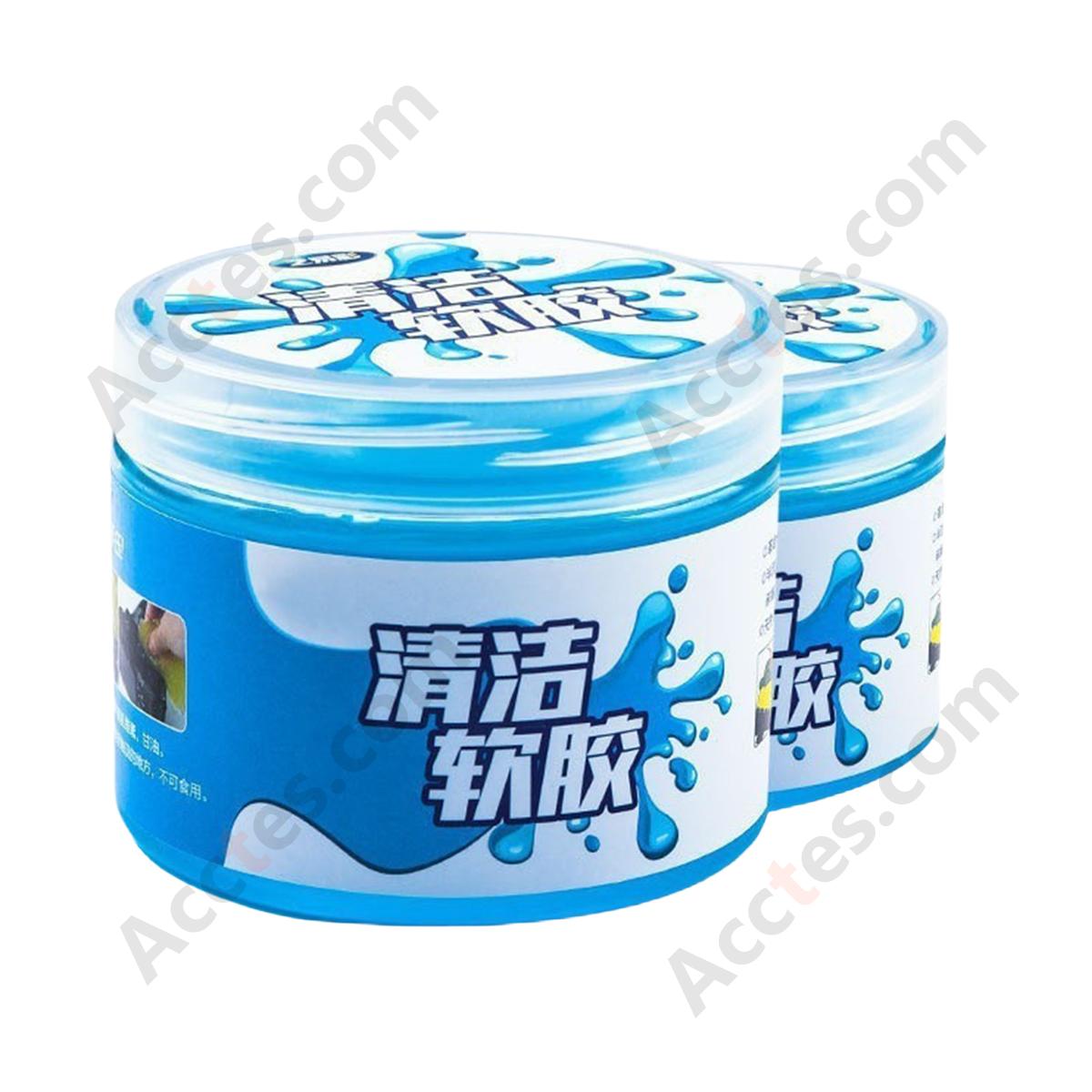 160g Blue Car Vent Cleaning Gel Chinese Box Multi‑Purpose Dust Remover Gel for Car Interior Keyboard Gap