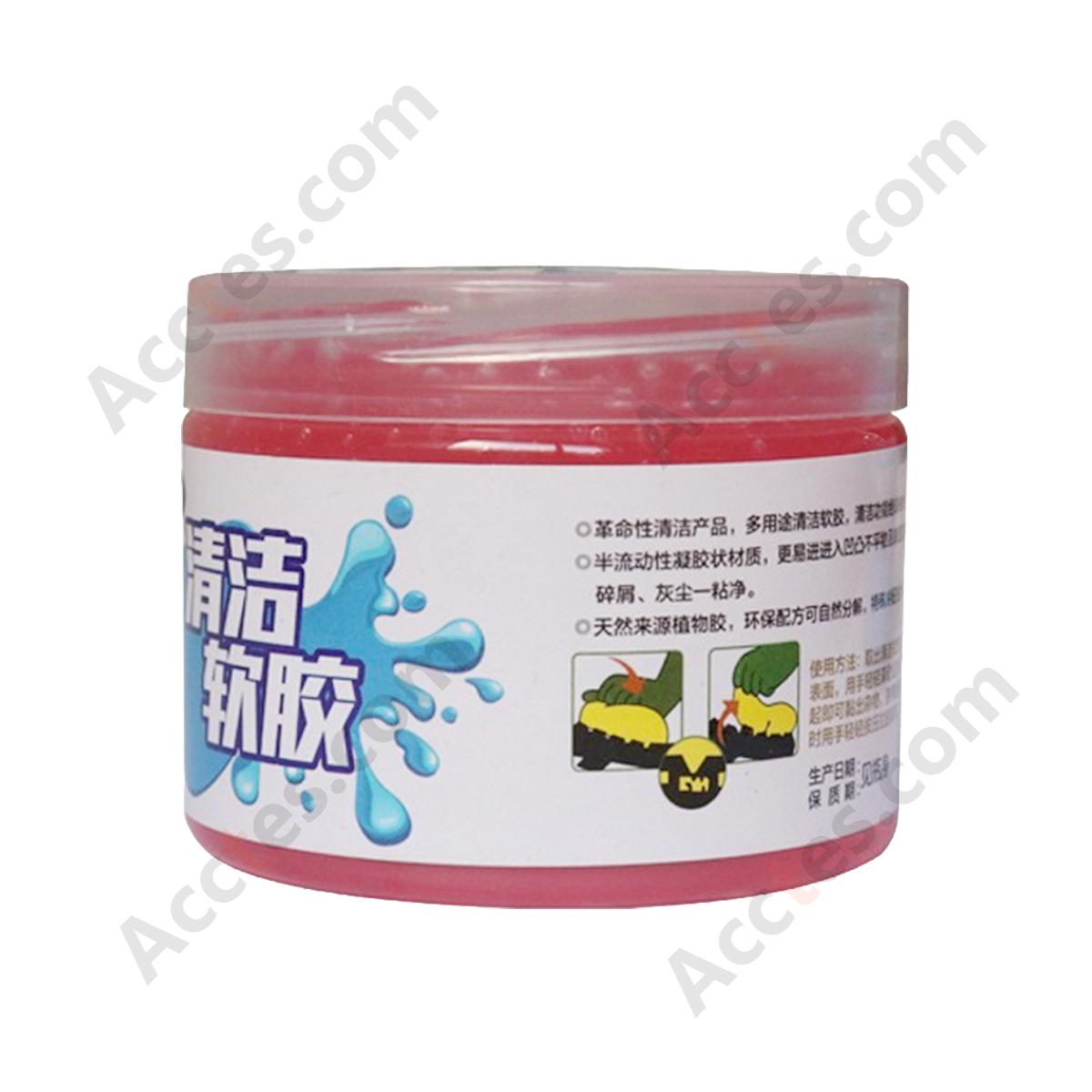 160g Pink Car Vent Cleaning Gel Chinese Box Multi‑Purpose Dust Remover for Car Interior Keyboard Gap