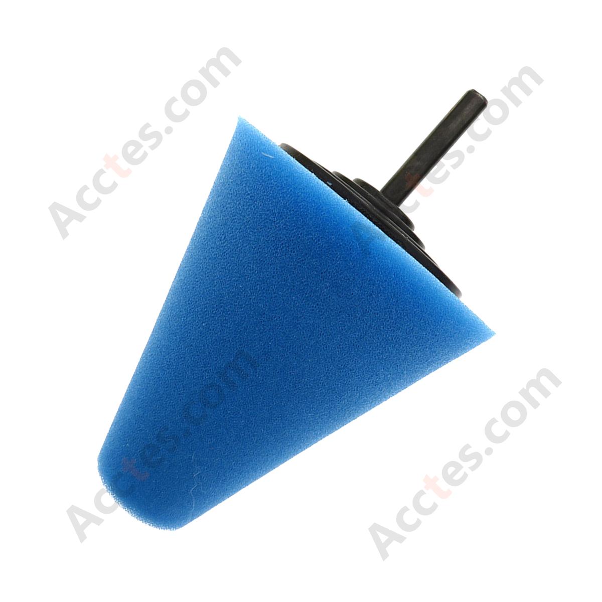 75×85mm Conical Blue Polishing Sponge Car Wheel Rim Hub Cleaning Buffing Foam Tool