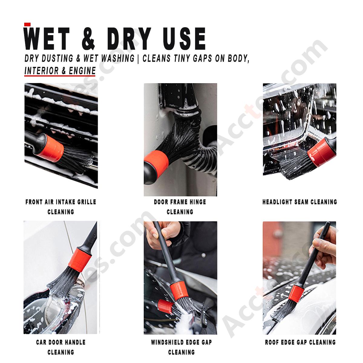 Car Detail Cleaning Brush Multi‑Purpose for Air Vent Gap Interior Dashboard Washing Tool