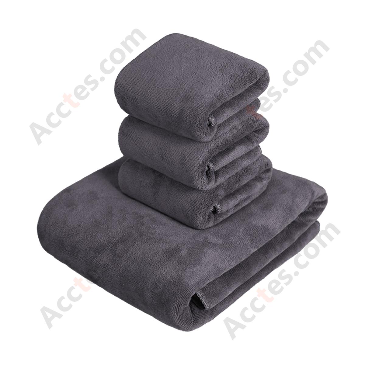 Grey Medium‑Thick Microfiber Car Towel Super Absorbent Lint‑Free Vehicle Washing Drying Cloth