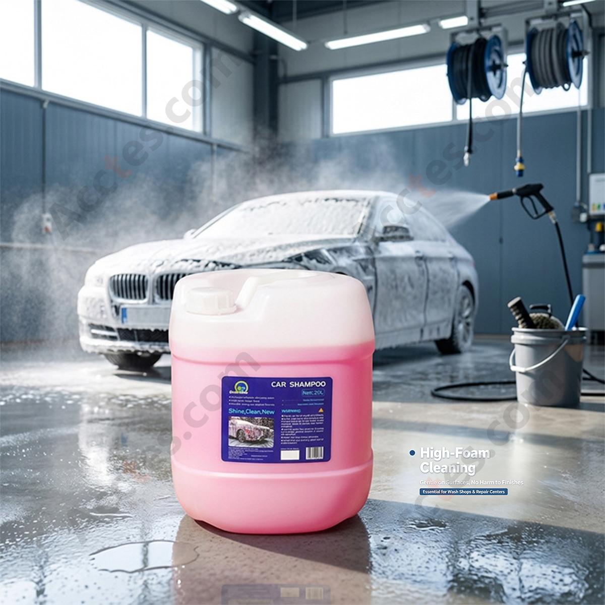 Pink Car Wash Wax Shampoo Dirt Removal Foaming Car Cleaning Liquid for Vehicle Beauty Care
