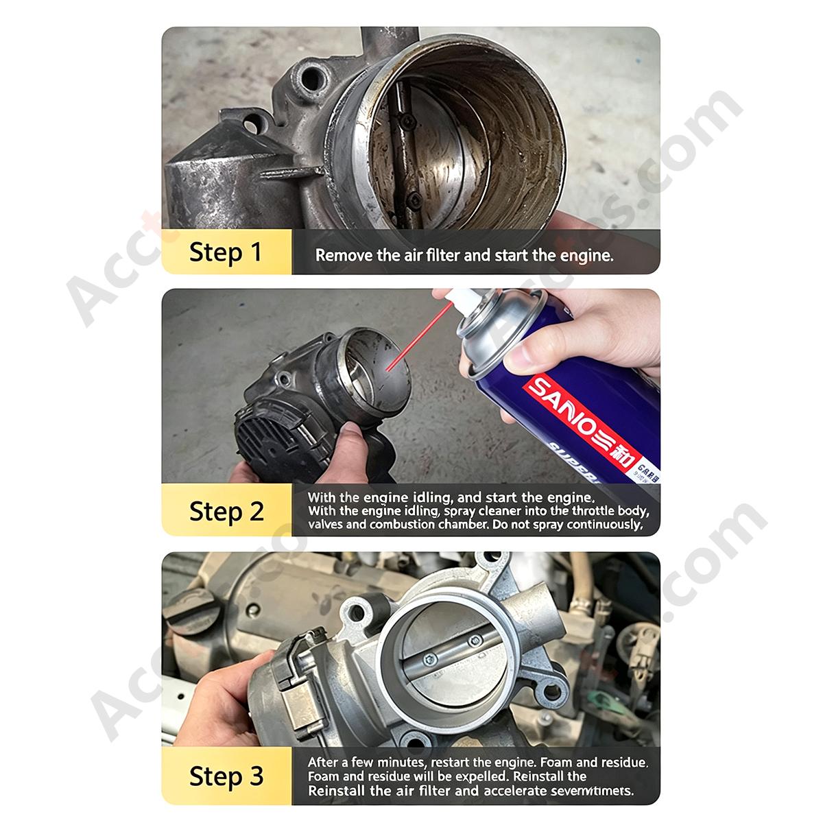 Car Carburetor Cleaner Spray Remove Oil Grease Carbon Deposit for Auto Engine Parts Maintenance