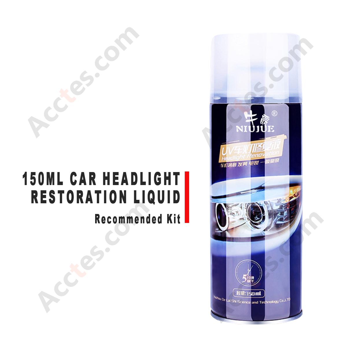 150ML Recommended Kit Car Headlight Restoration Liquid Lens Refurbish Repair Tool Set