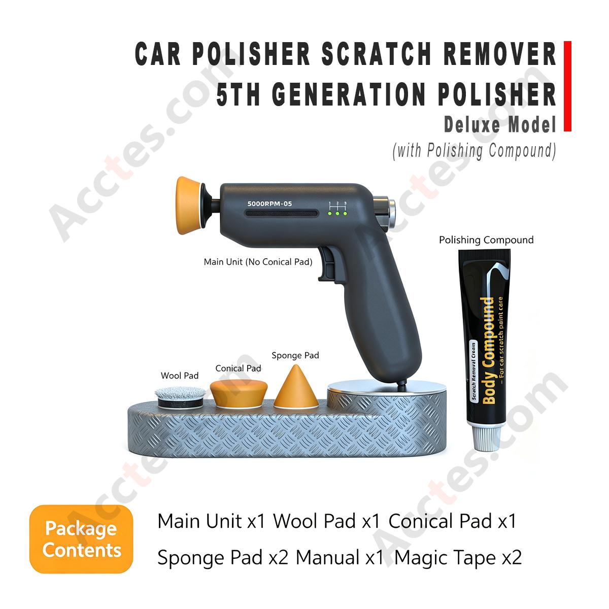 5th Gen Deluxe Car Polisher Machine With Polishing Compound Paint Scratch Repair Tool
