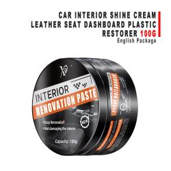 100g Car Interior Shine Cream Leather Dashboard Plastic Restorer English Packaging