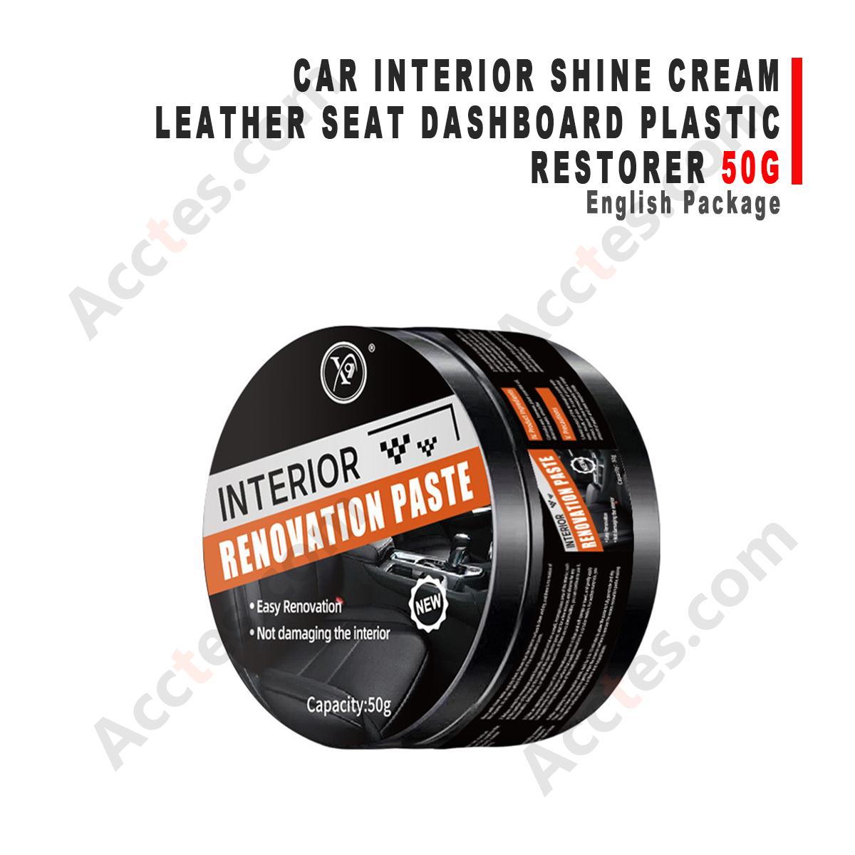 50g Car Interior Shine Cream Leather Dashboard Plastic Refurbish Cream English Package