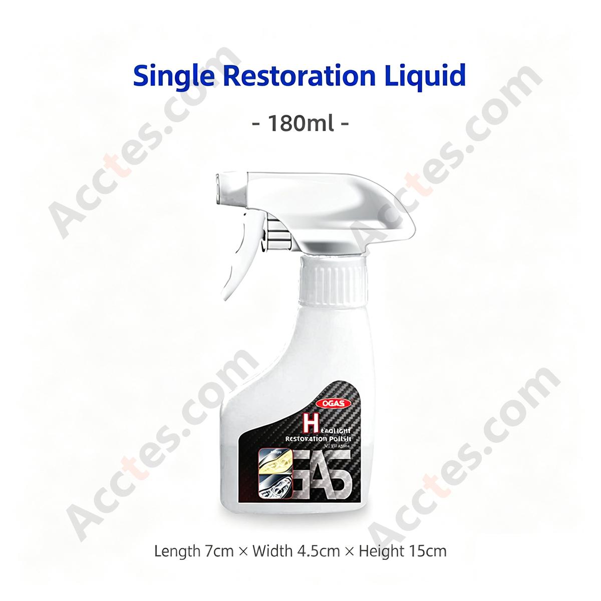 180ML Car Headlight Restoration Liquid For Yellow Oxidation Foggy Lamp Lens Refurbish