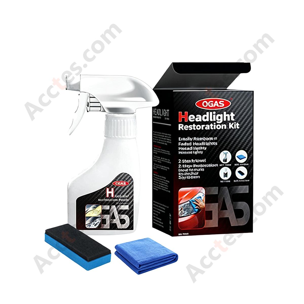 180ML Complete Kit Car Headlight Restoration Liquid Foggy Yellow Lamp Lens Refurbish Set